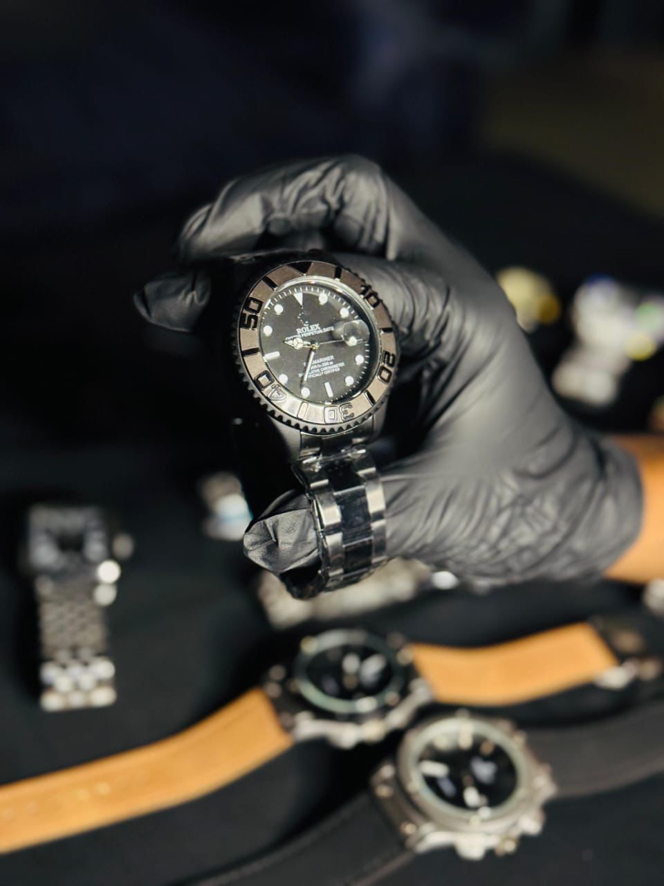 ROLEX BLACK SUBMARINER CHAIN